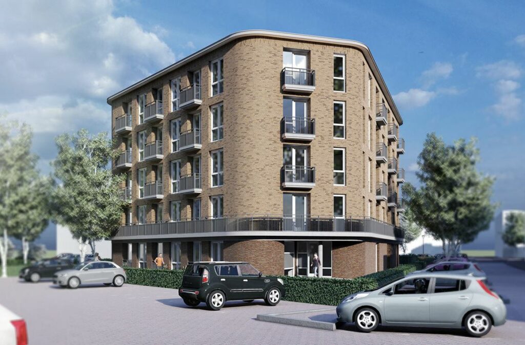 Project de Driehoek in Almere vooraanzicht