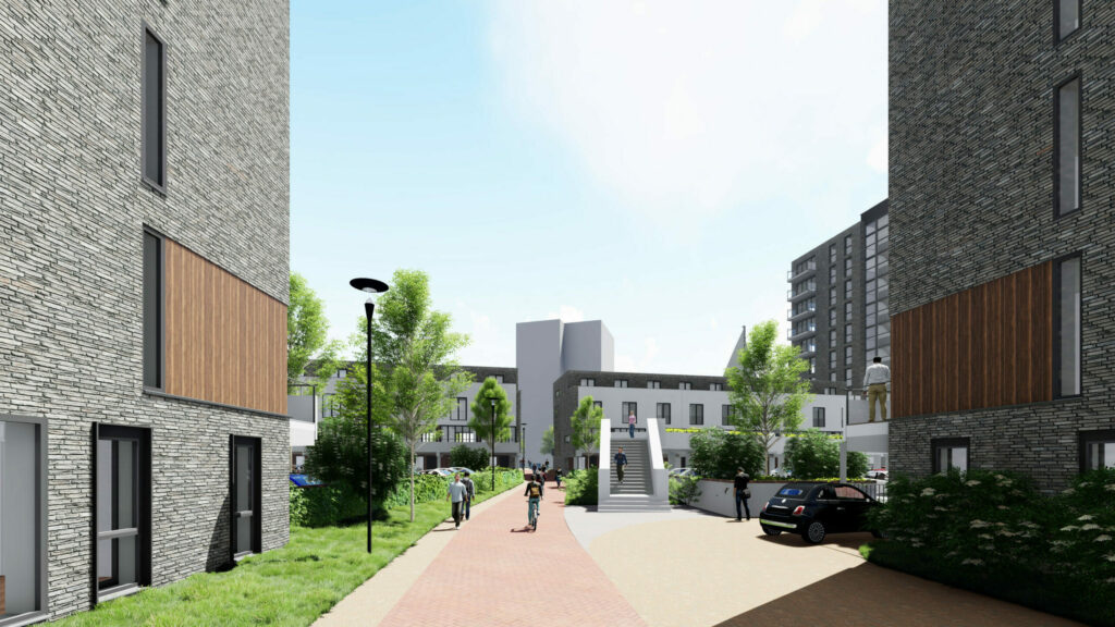 Binnenplein van project crossroads